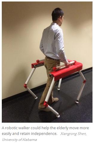 Smart-walker robot to increase mobility for elderly.
