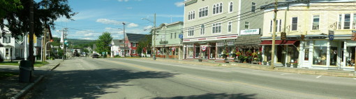 Main Street, Colebrook, NH, looking north on US Route 3.