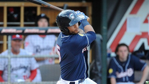 Lopes swings at bat!