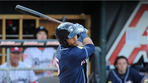 Lopes swings at bat on May 2, 2017.