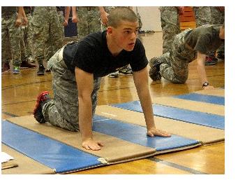NH JROTC: There's a lot of physical fitness training, usually once a week.
