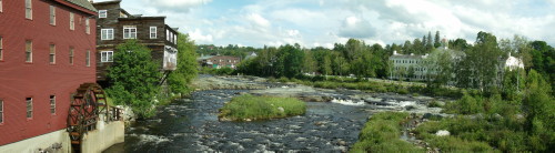 View from the Riverwalk Covered Bridge, Littleton, NH